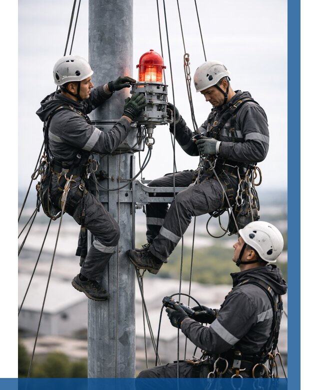 Монтаж заградительных огней в Людинове от 8651 р. | ВЫСОТНИК-Люд