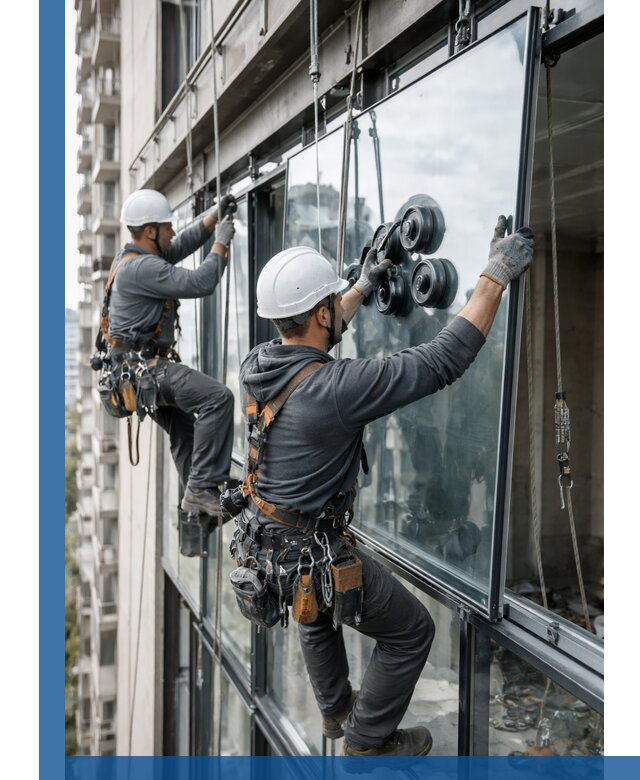 Витражное остекление фасадов и лоджий в Людинове под ключ