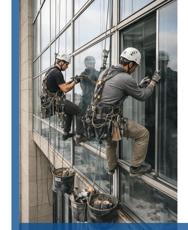 Ремонт витражных конструкций и фасадного остекления в Людинове