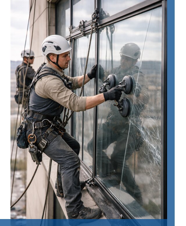 Замена стекла в витраже в Людинове под ключ от 8651 р. | ВЫСОТНИК-Люд