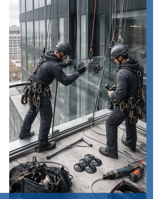 Монтаж стеклянных ограждений в Людинове от 2545 р. | ВЫСОТНИК-Люд