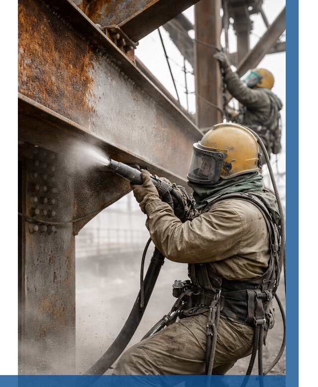 Пескоструйная очистка металлоконструкций в Людинове по 611 р.  ВЫСОТНИК-Люд