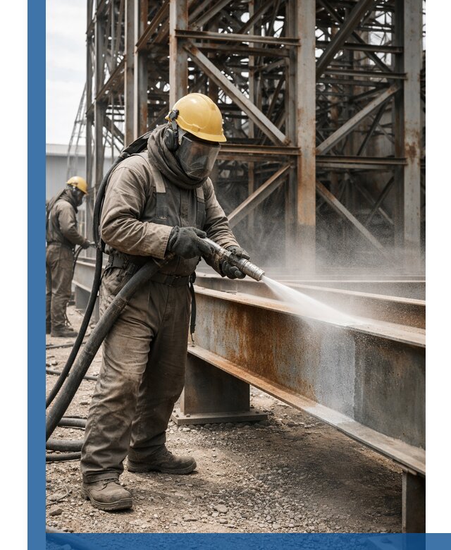 Пескоструйная очистка металлоконструкций в Людинове промышленная