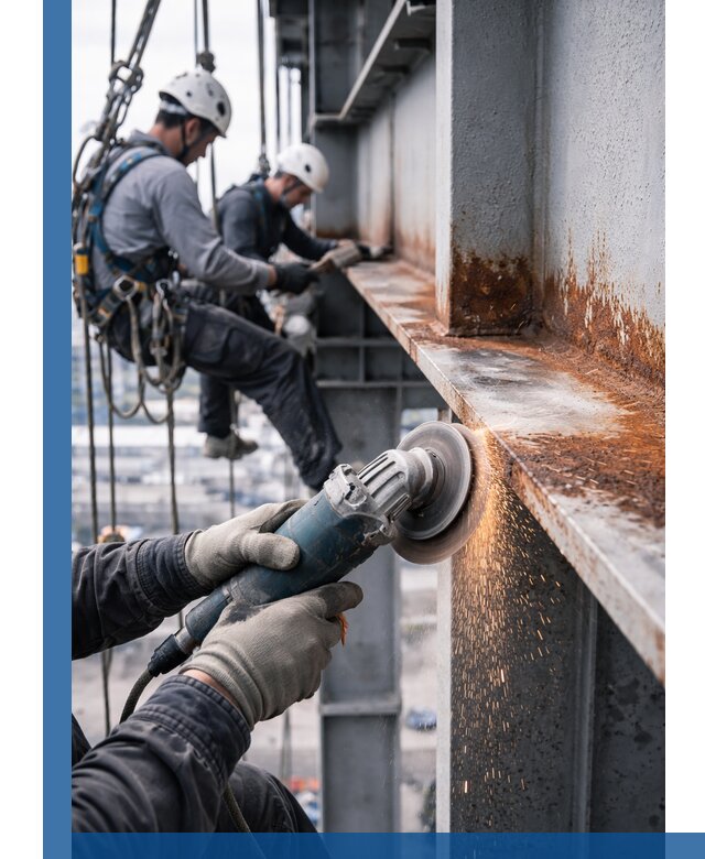 Зачистка металла от ржавчины и подготовка поверхностей в Людинове