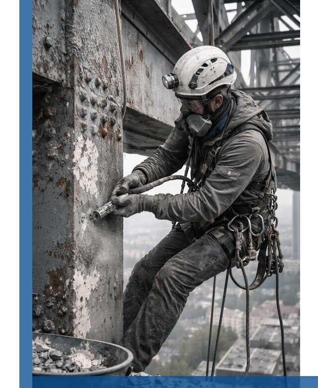 Удаление старой краски с металлических конструкций в Людинове