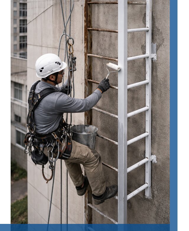 Покраска пожарных лестниц в Людинове от 4580 р. | ВЫСОТНИК-Люд