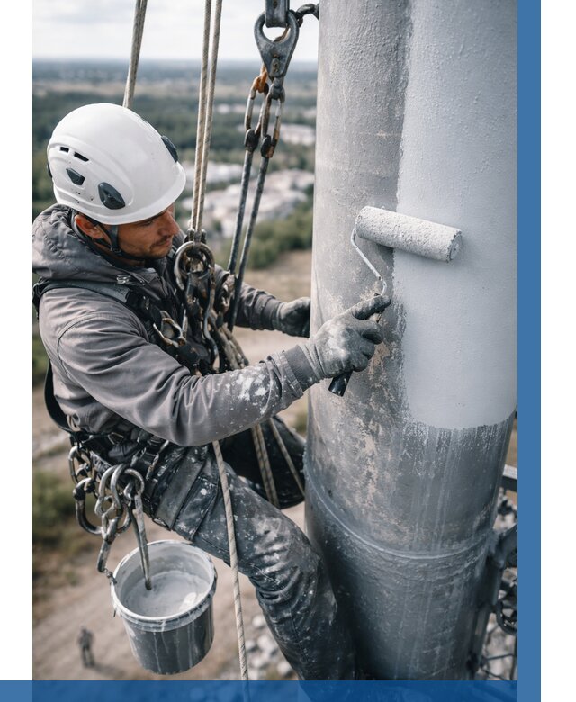 Покраска мачт связи под ключ в Людинове от 865 р. | ВЫСОТНИК-Люд