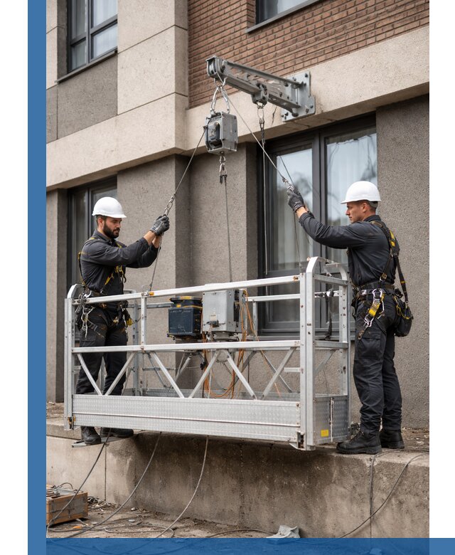 Монтаж и подъем фасадной люльки в Людинове с гарантией безопасности