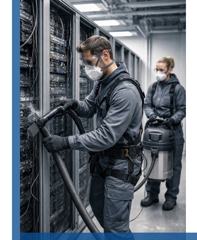 Обеспыливание серверной комнаты в Людинове, профессиональная очистка