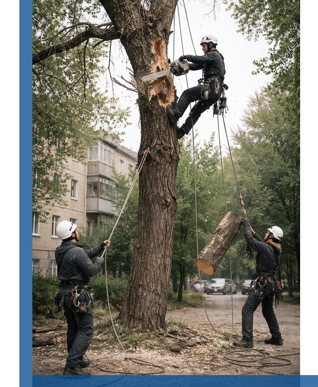 Срочное удаление аварийных деревьев в Людинове с гарантией безопасности