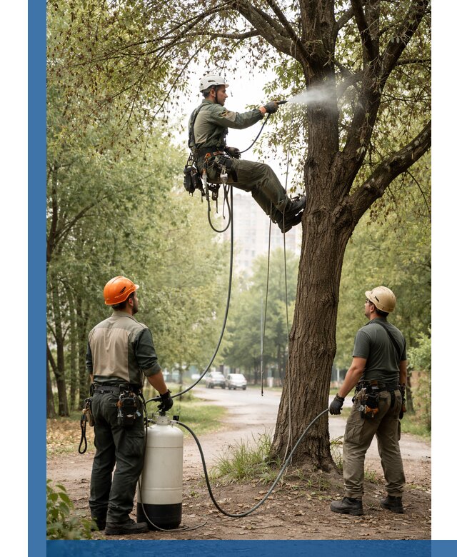 Обработка деревьев от вредителей в Людинове профессиональная защита