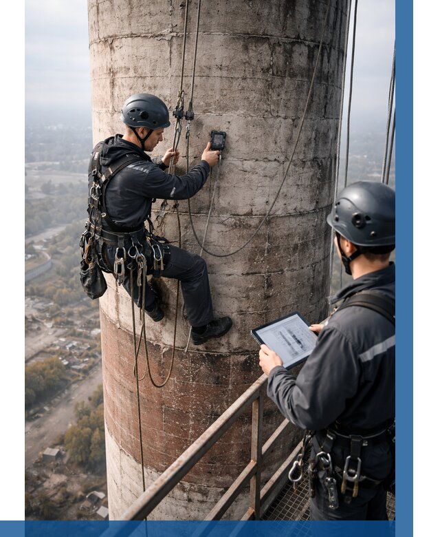 Обследование дымовой трубы в Людинове от 8142 р. | ВЫСОТНИК-Люд
