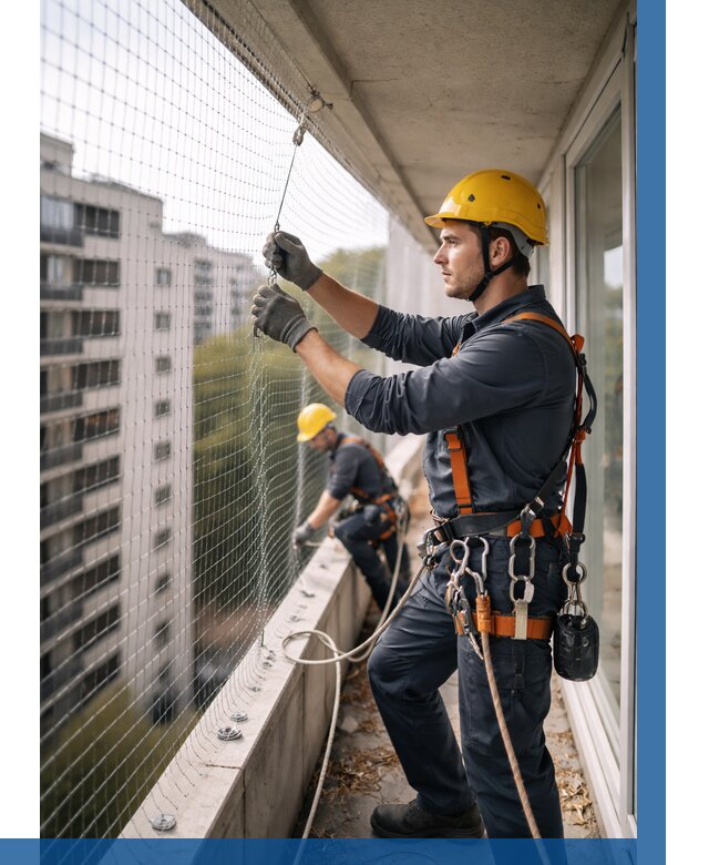 Монтаж сетки от птиц в Людинове от 4580 р. | ВЫСОТНИК-Люд