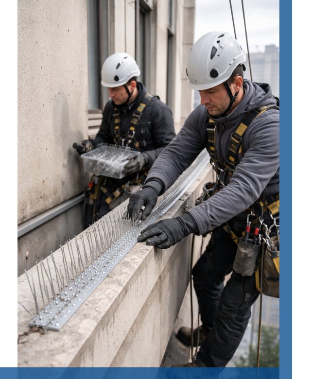 Установка шипов от птиц в Людинове от 865 р. | ВЫСОТНИК-Люд